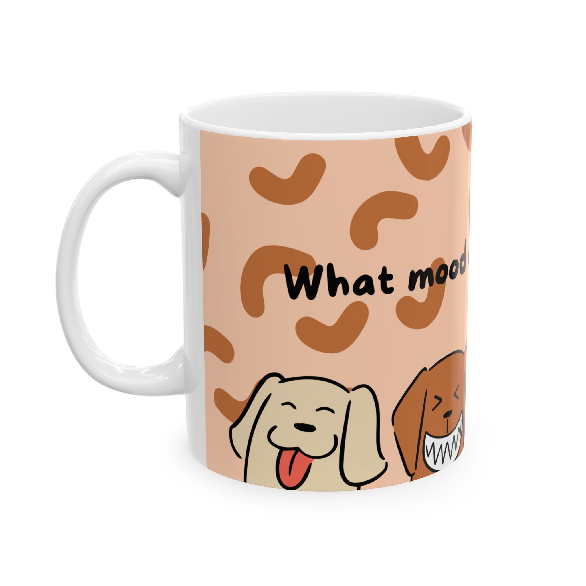 Dog Mood Ceramic Mug (11oz & 15oz) — Cute Mood Faces Coffee Tea Cup