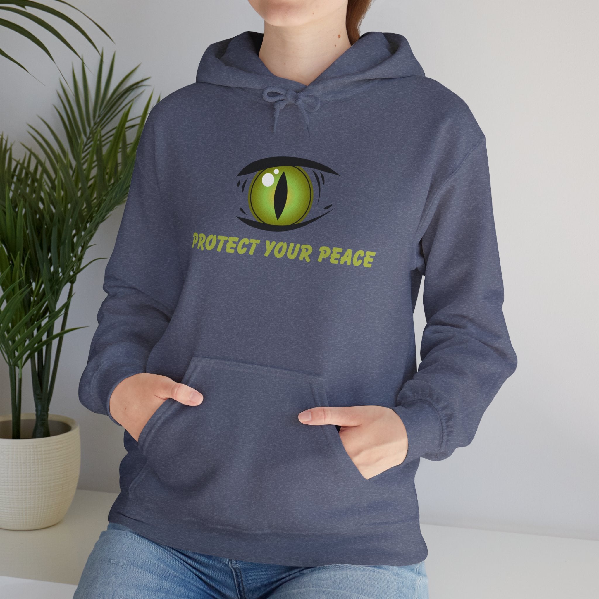 Hooded Sweatshirt - 'Protect Your Peace' Eye Design