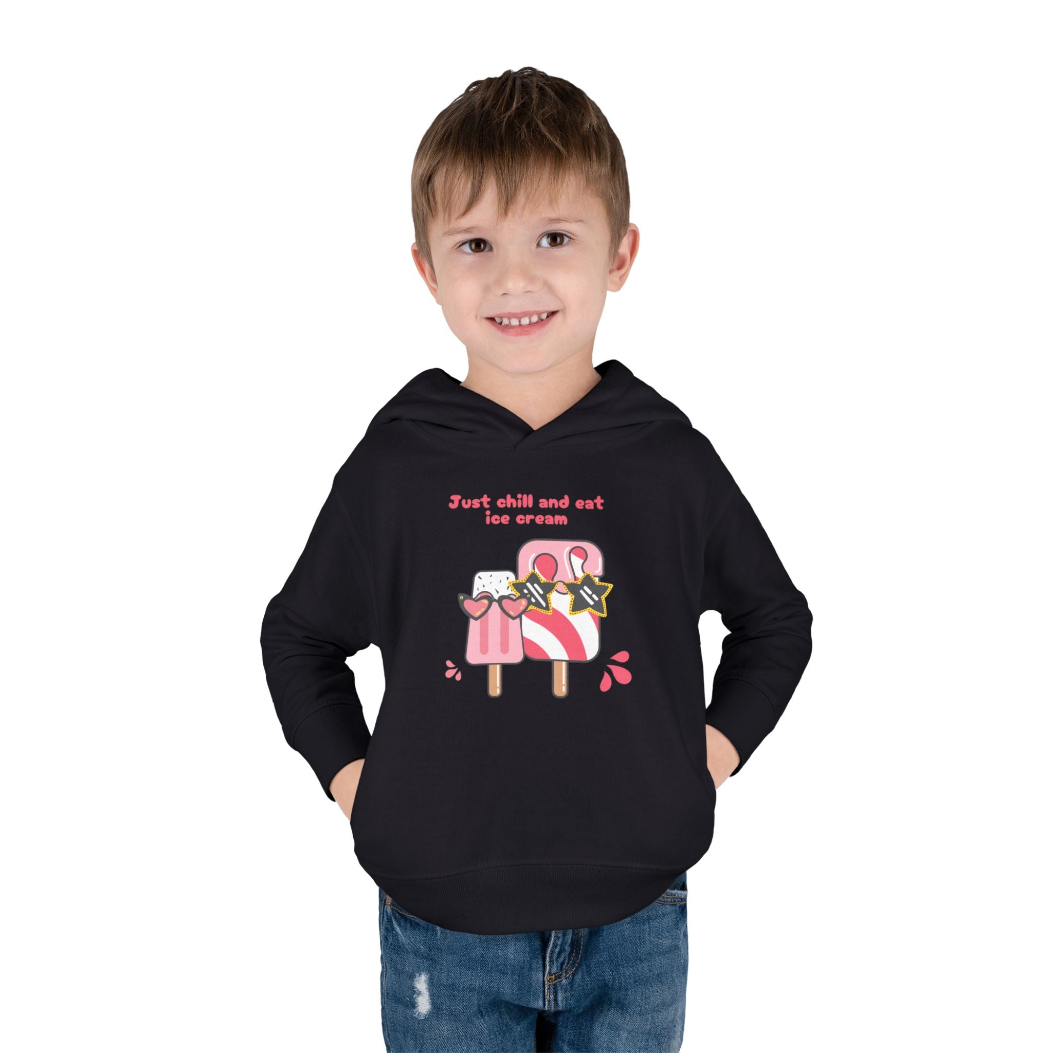 Just Chill and Eat Ice Cream Toddler Hoodie