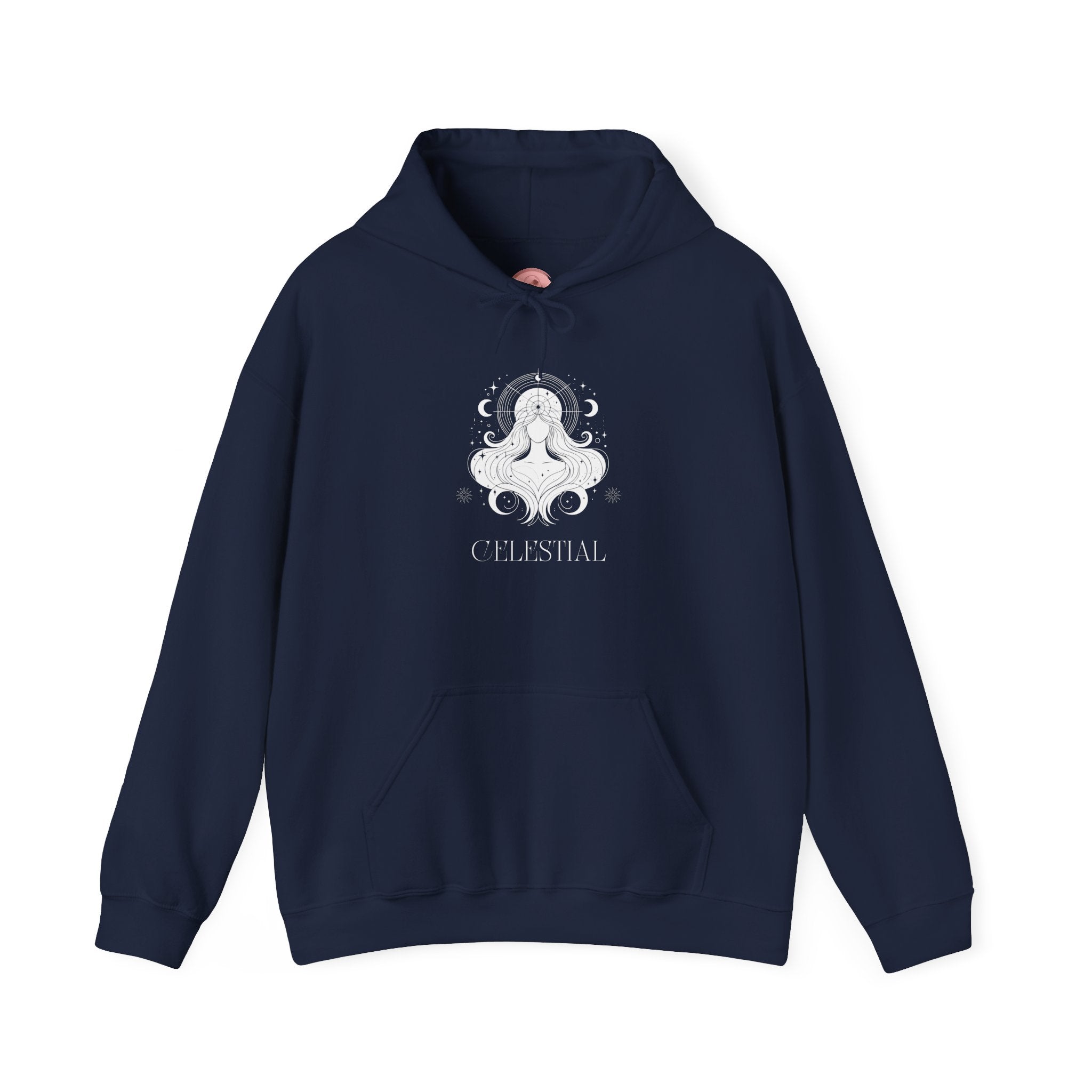 Celestial Goddess Hoodie — Mystical Moon & Star Graphic Sweatshirt
