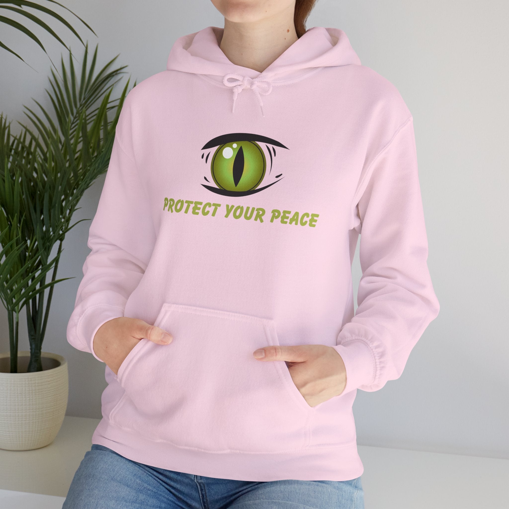 Hooded Sweatshirt - 'Protect Your Peace' Eye Design