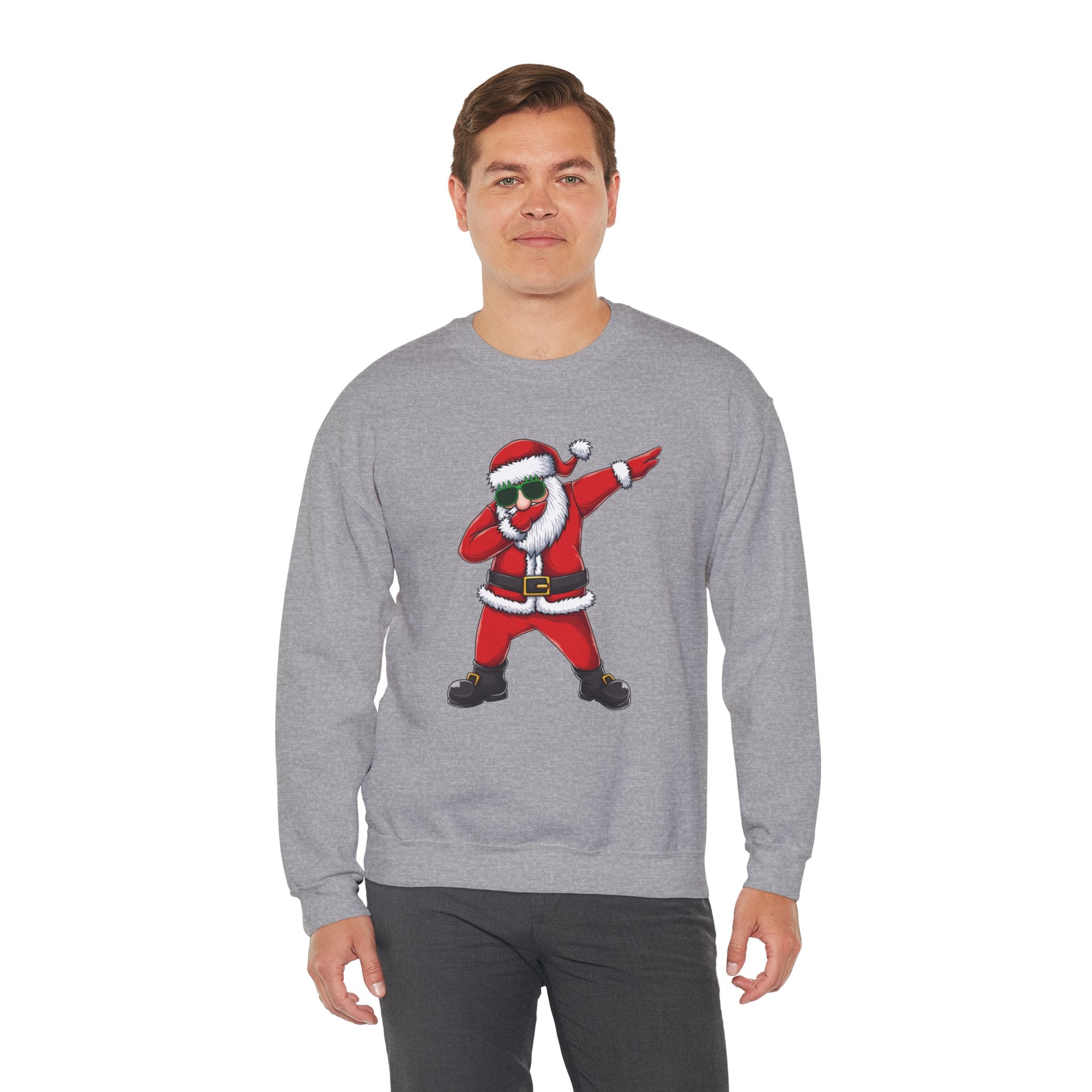 Dabbing Santa Sweatshirt — Funny Christmas Crewneck Holiday Pullover