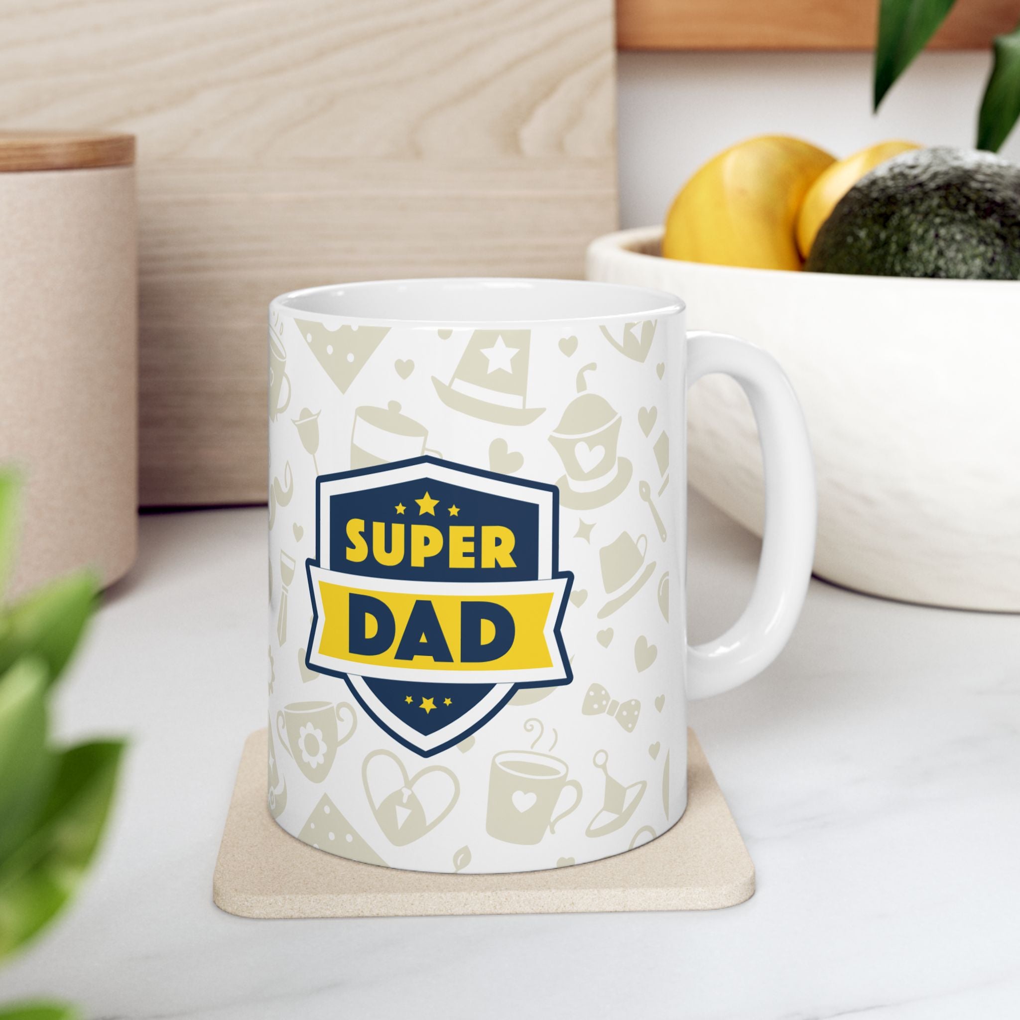 Super Dad Ceramic Mug — Fathers Day Coffee Cup (11oz & 15oz)