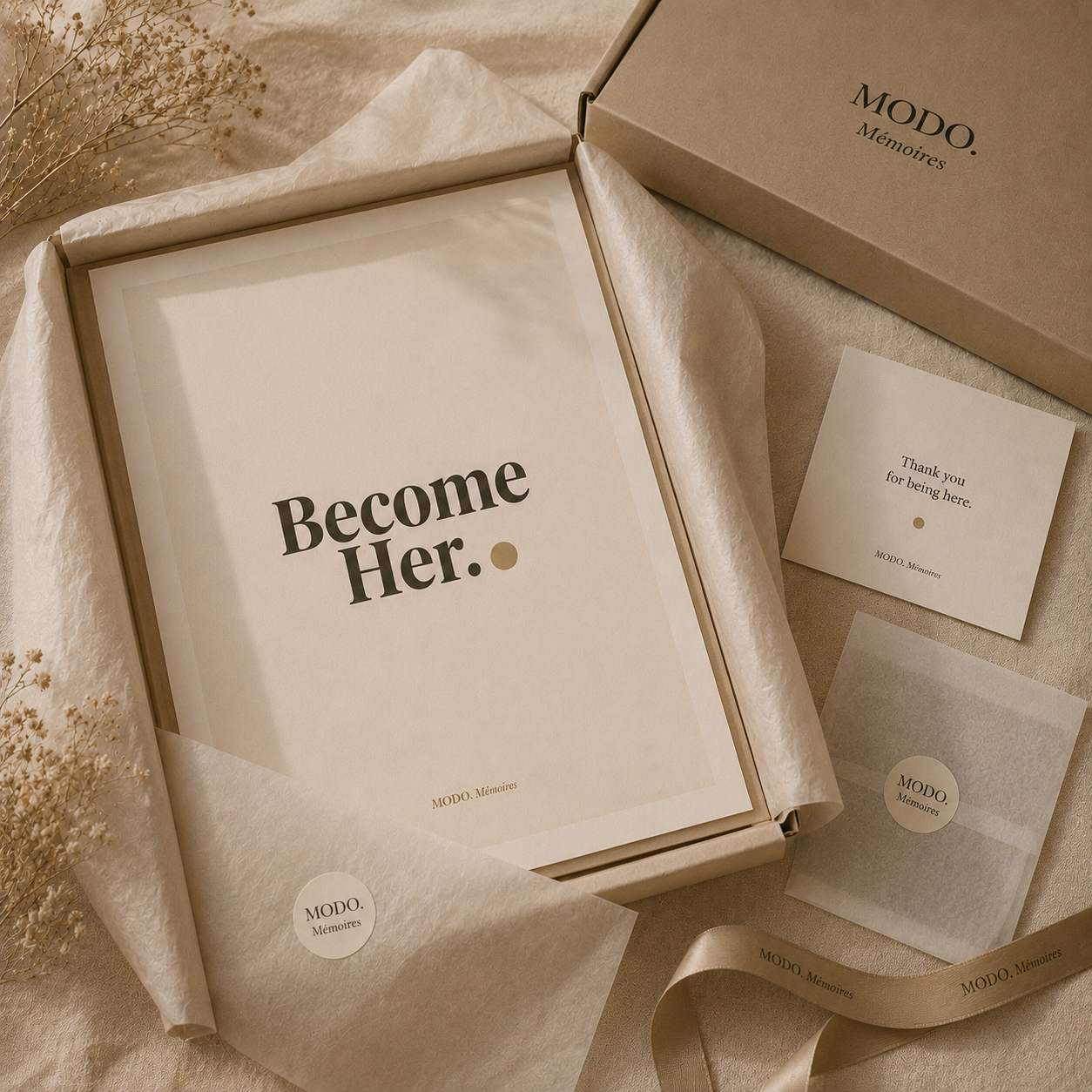 "Become Her" — Goal-Setting Aesthetic Wall Decor