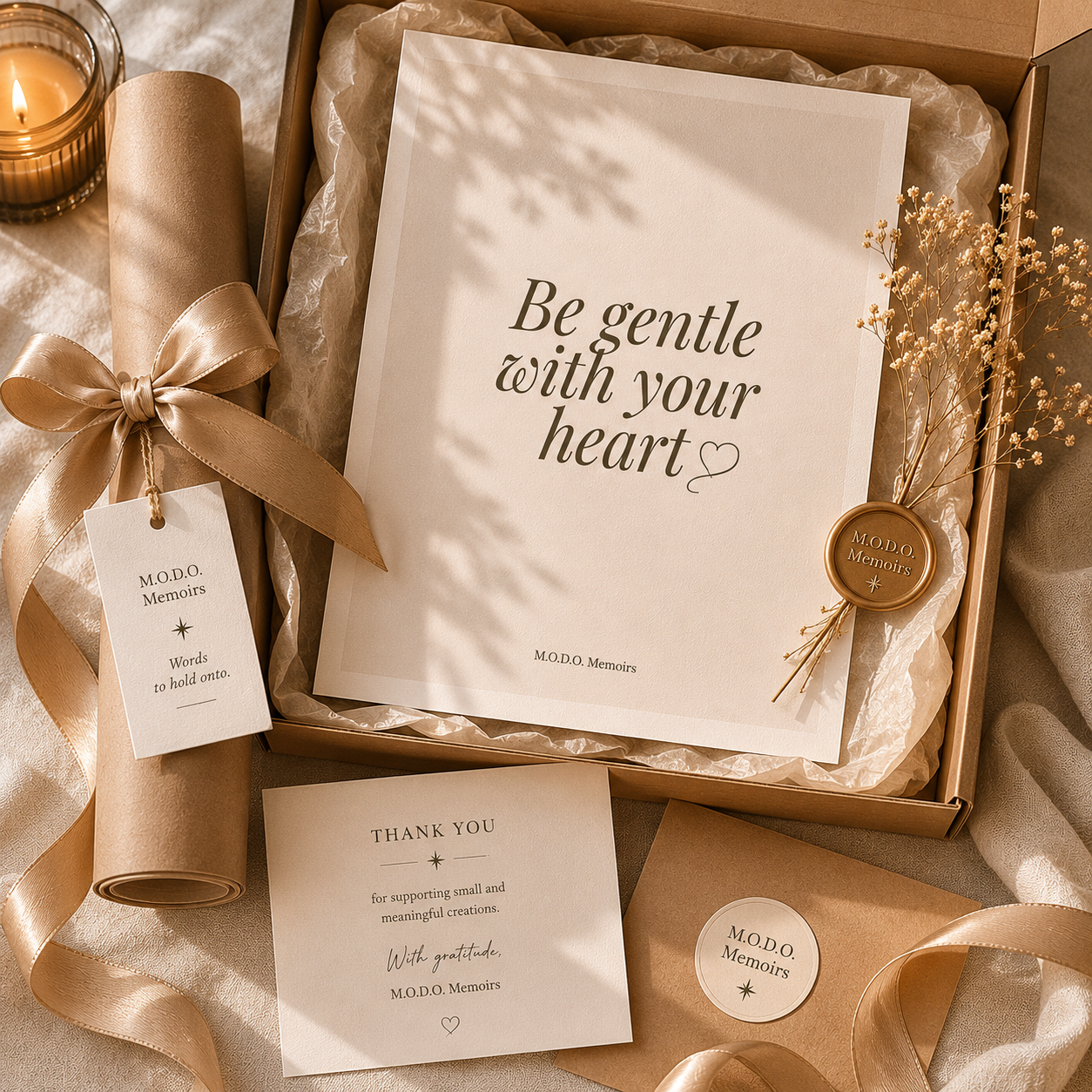 "Be Gentle With Your Heart" Mindful Wall Art