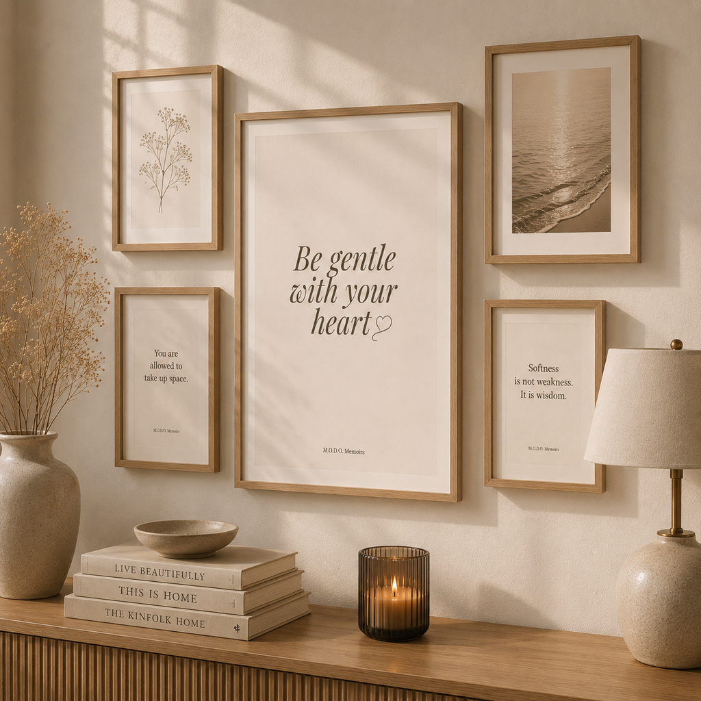 "Be Gentle With Your Heart" Mindful Wall Art