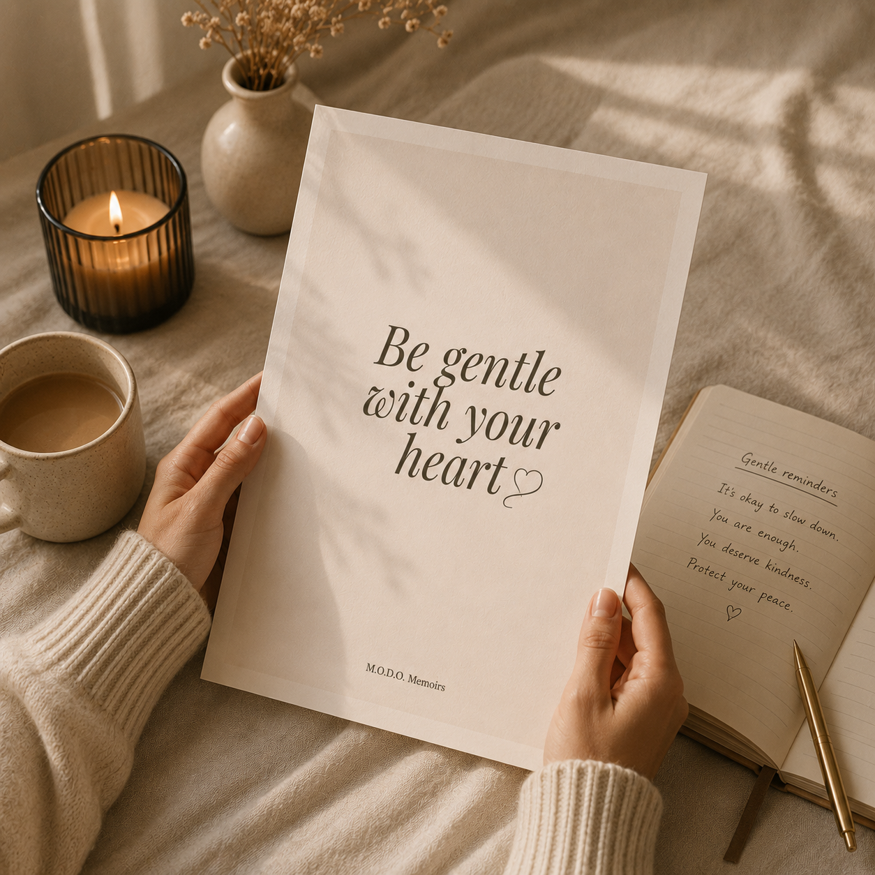 "Be Gentle With Your Heart" Mindful Wall Art