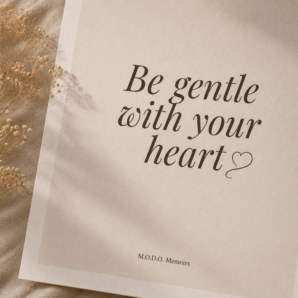"Be Gentle With Your Heart" Mindful Wall Art