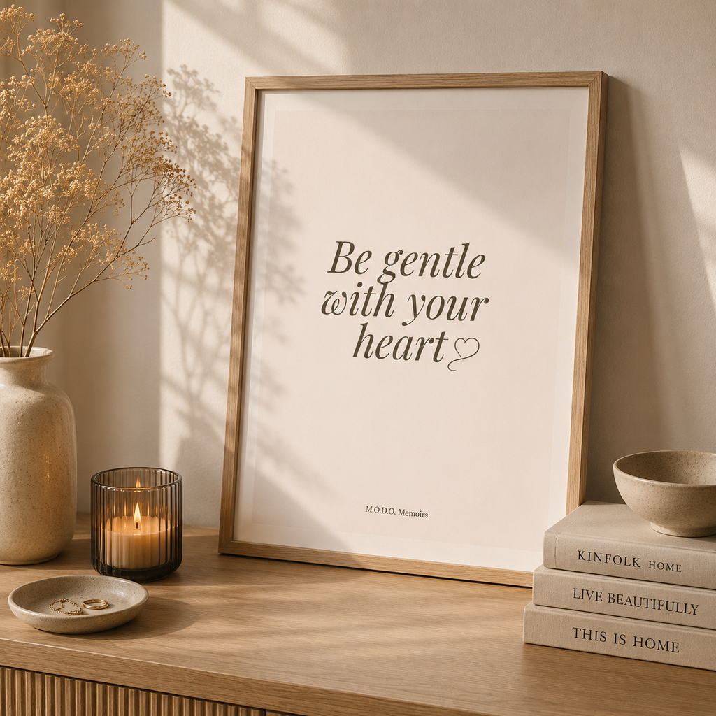"Be Gentle With Your Heart" Mindful Wall Art